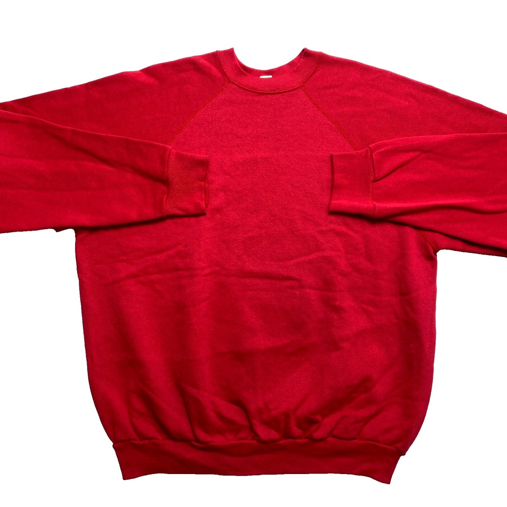 Vintage Tultex Blank Sweatshirt Mens XL Red Crewneck Pullover Made In USA